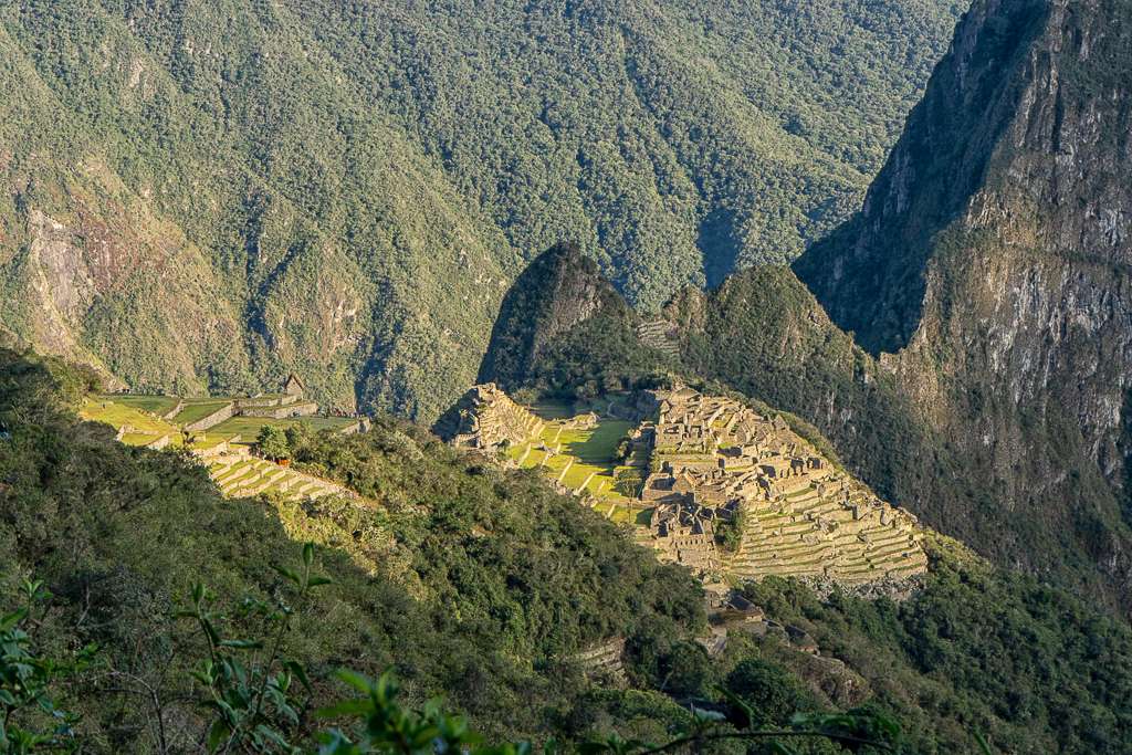 First glimpse of Machu Picchu